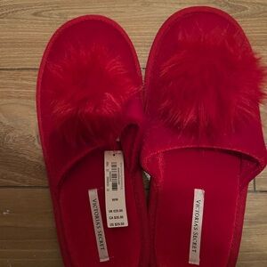 Victoria's Secret Vibrant Red Slippers